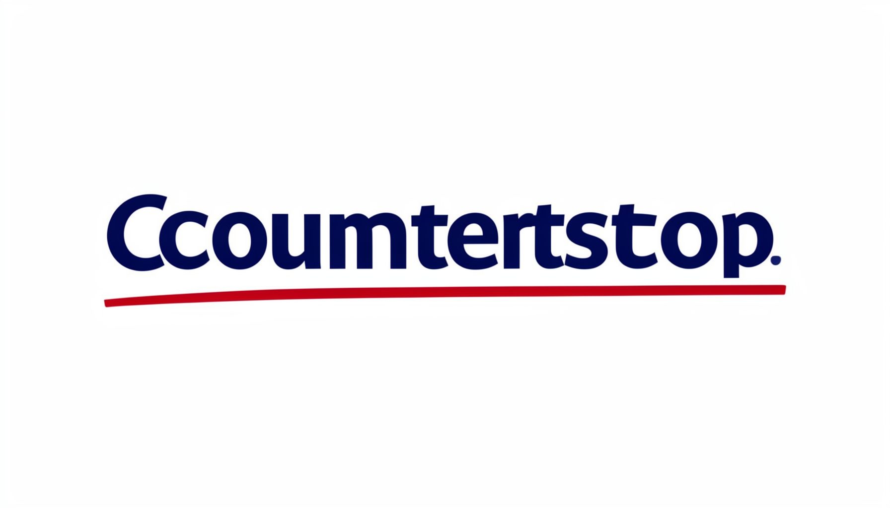 The Countertop Store logo — dark blue text on white background with a red accent line
